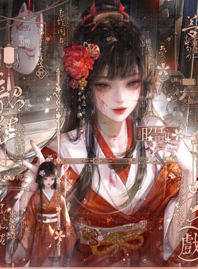 [37张 诀别诗扭蛋第七期]古风女生插画头像原创圈直购 高清有底纹