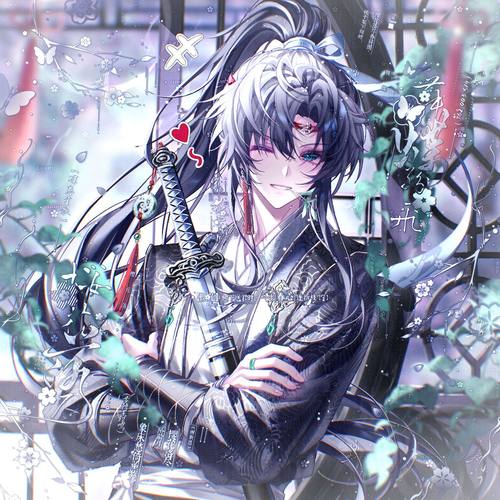 60张 一川黑潮直购 古风情侣动漫插画头像扭蛋机原创圈高清无水印