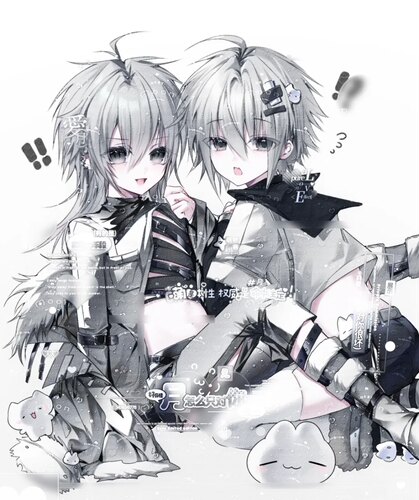 3张+psd 回忆×彦直购 双男生插画头像壁纸扭蛋原创圈高清无水印