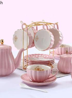 Light Coffee Cup and Saucer Set Milk Pot Sugar Pot Coffee Ap