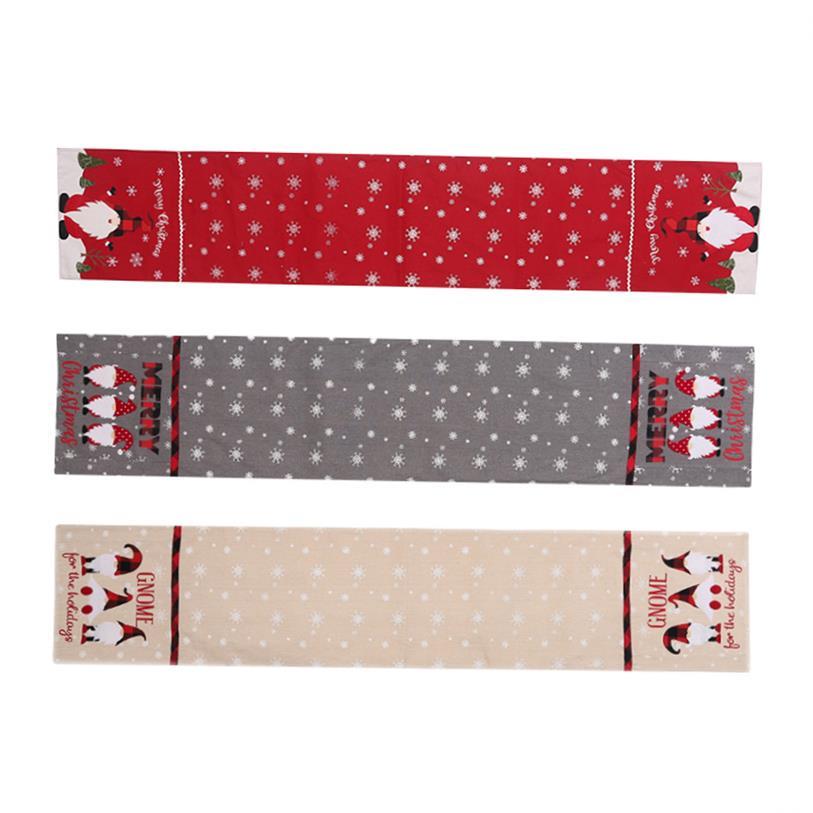 35x180cm Snowflake Tablecloth Table Flag Christmas Snowflake