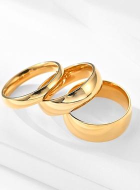 2/4/6/8/12/MM Fashion Stainless Steel Ring Wholesale Laser