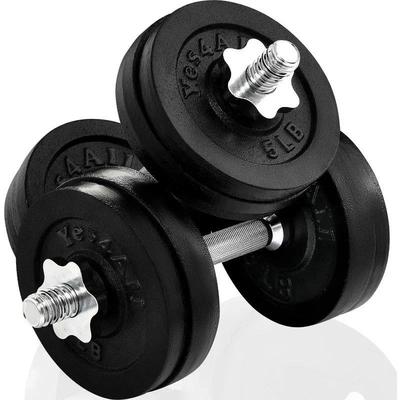 Yes4All Cast Iron Weights Adjustable Dumbbell Sets for Home