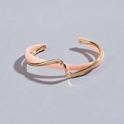 White Shellfish Bracelets Board Bend Metal Bangles Womens Ha