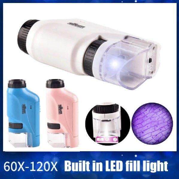 Pocket Microscope Educational Kids Science Toy Kit Battery