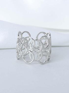 Cross-border circle ring female personality ins open exagger