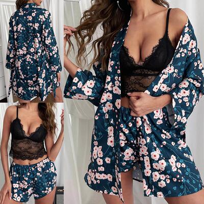 be Suit Summer Sexy V-Neck Pyjamas Sleepwear Home Nightdress