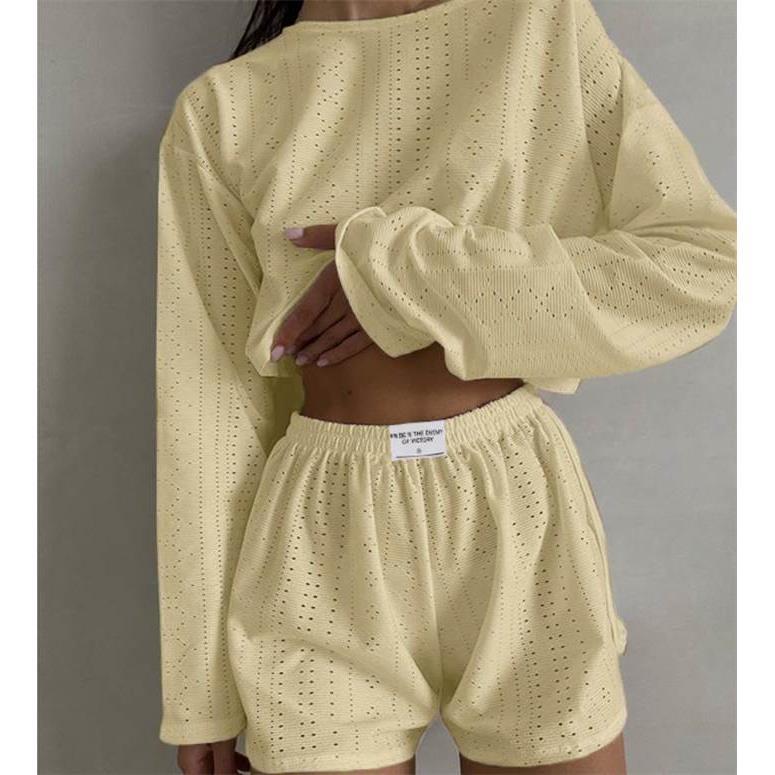 欧美时尚休闲上衣短裤2套装女 tshirt top shorts set suit women