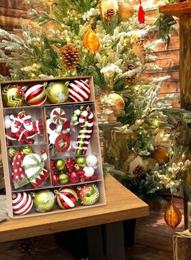 50Pcs/Set Christmas Ball Ornaments Set Xmas Decor Craft Chri