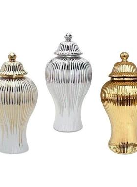 Porcelain Decorative Jar Ceramic Vase with Lid