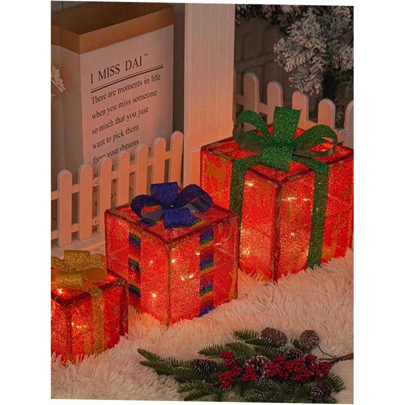 Christmas decoration lights Christmas gift box 3-piece set