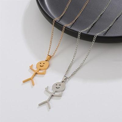 choker female New fun middle finger Funny Doodle Necklace