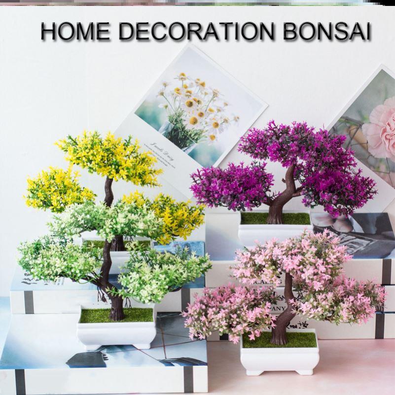 Artificial Plants Pine Bonsai Small Tree Pot Plants 松树盆栽