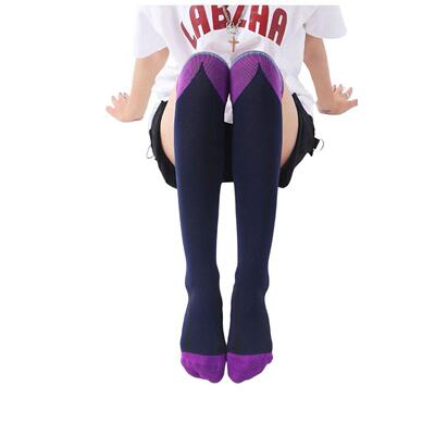 Striped Compression Long Socks Women Over Knee Thigh High