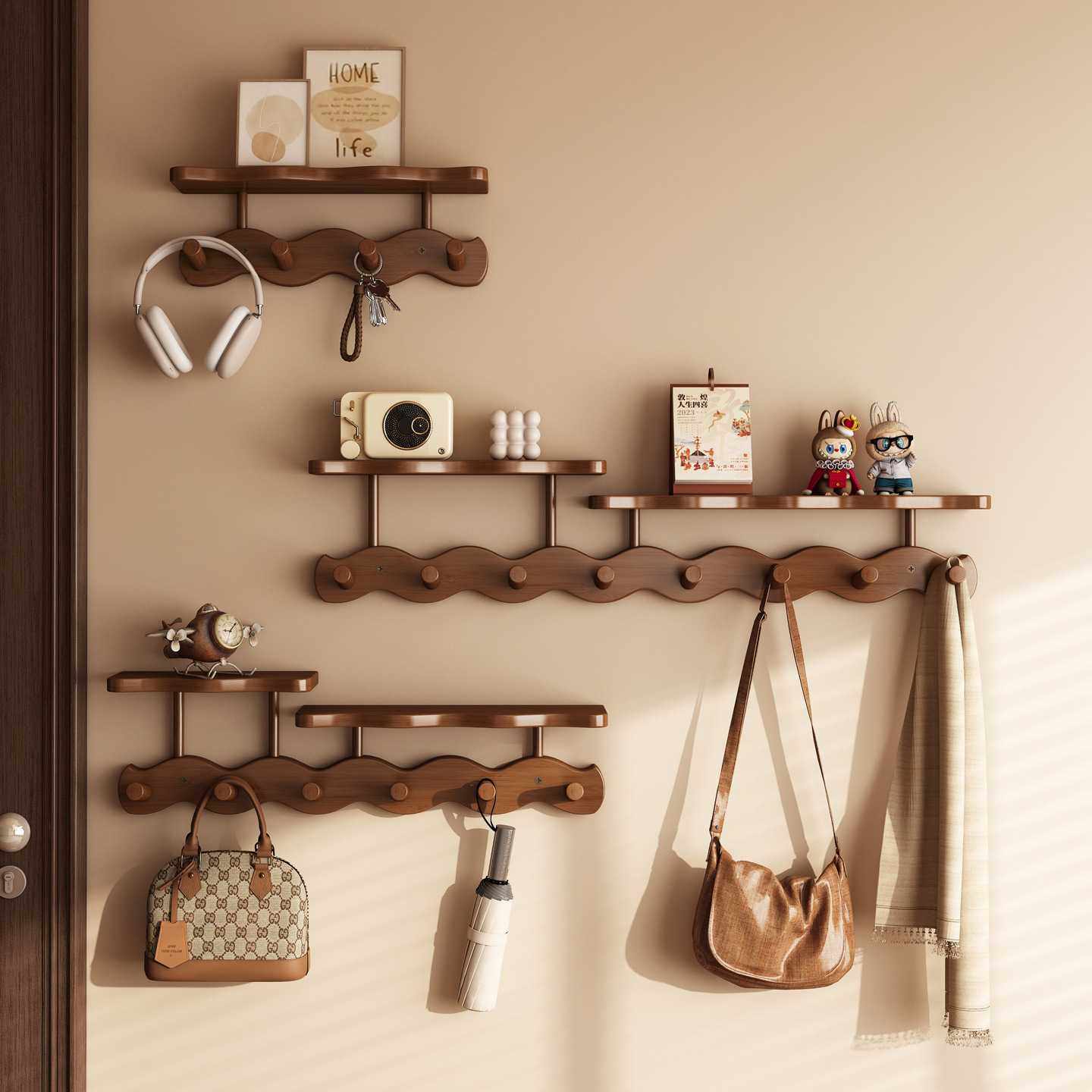 挂衣架门后免打孔墙上壁挂勾卧室家用客厅玄关挂包整理收纳衣帽架,家居饰品,装饰挂钩,淘宝优惠券,粉丝福利购,淘宝优惠卷