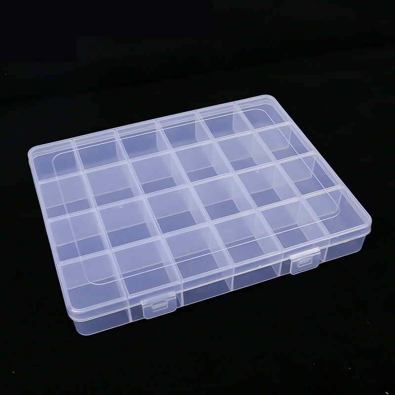 10格15格24格透明塑料pp固定分格玩具首饰盒药盒桌面收纳盒,收纳整理,吧唧收纳盒/架,淘宝优惠券,粉丝福利购,淘宝优惠卷