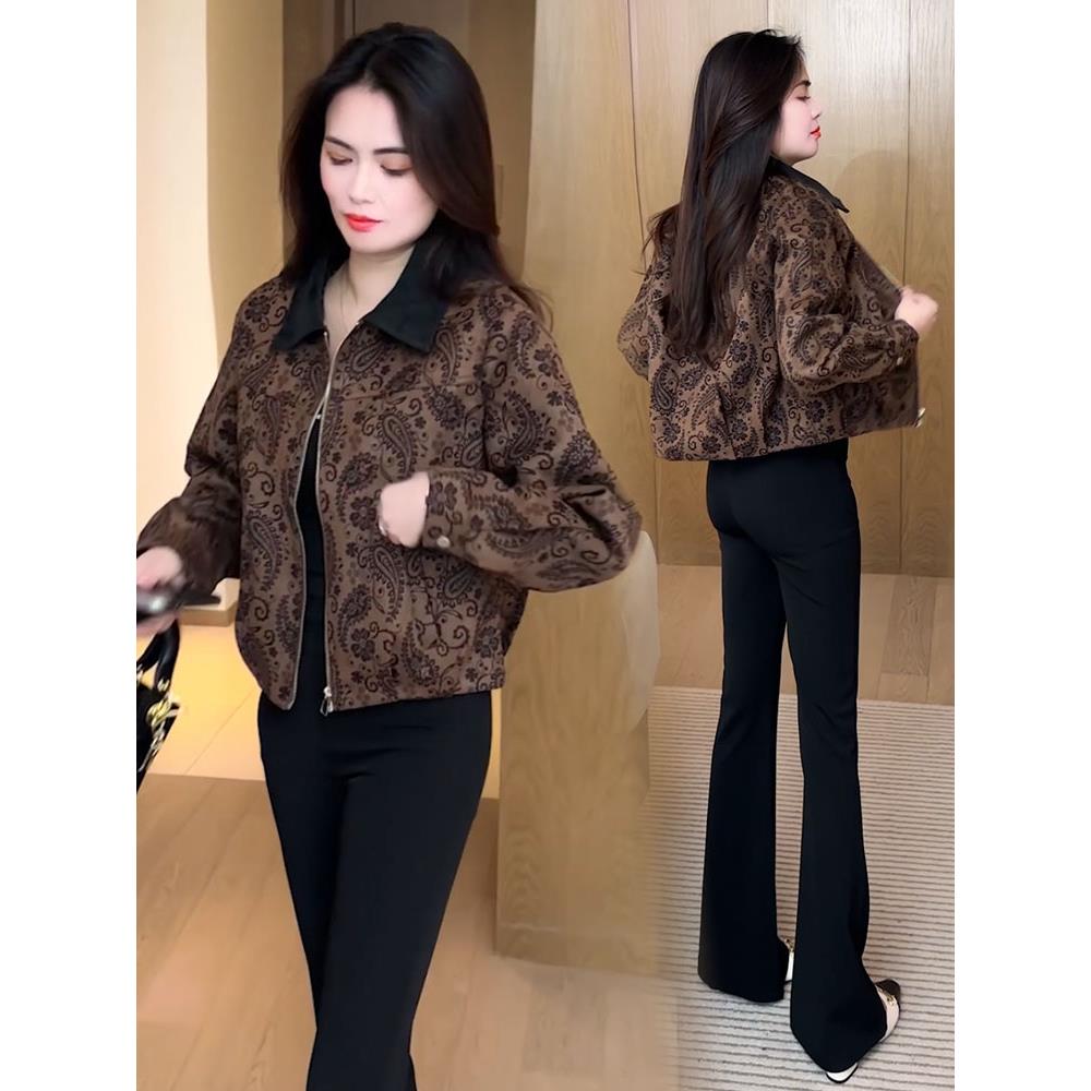 JOYIASS时尚豹纹外套女2025年春秋季新款洋气减龄宽松显瘦百搭夹