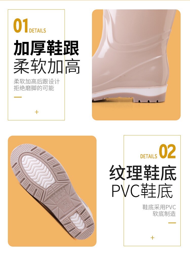 RAIN BOOTS WOMENS HIGH LONG TUBE MEDIUM SHORT TUBE LOW TUBE FASHION LADIES WORK WATER SHOES NON-SLIP WATERPROOF RAIN BOOTS WATER BOOTS