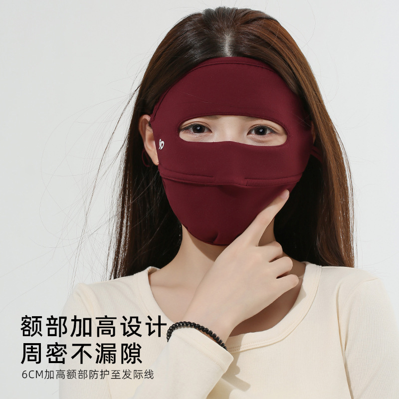 防晒面罩秋冬款全脸女高颜值脸基尼医美遮阳防紫外线冬季保暖口罩