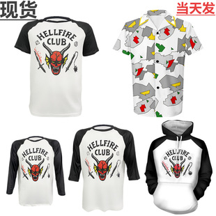 卫衣印花 T恤服StrangerThingsS4同款 美剧怪奇物语4男装 休闲短袖