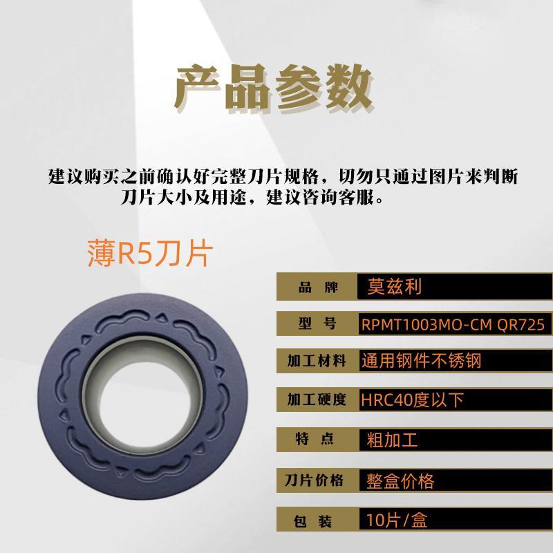 R5铣刀片数控加工中心CNC铣削合金刀粒人头模型具不锈钢铸R铁RPMT