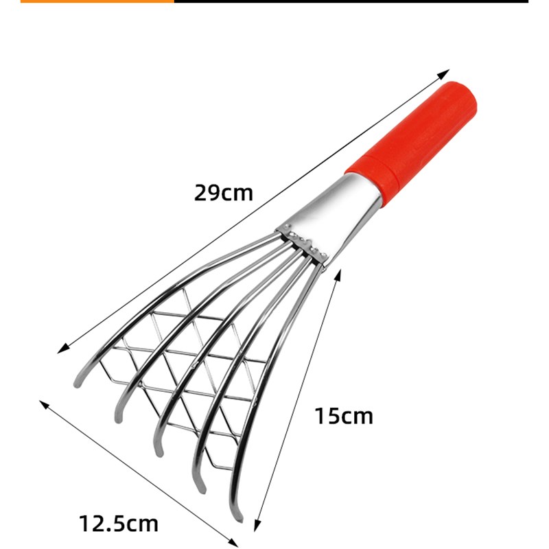 赶海神器海边沙滩耙子贝壳蛤蜊挖牡蛎螃蟹蛏子不锈钢水草工具套装