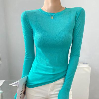 时尚洋气打底衫可外穿微透
