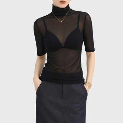 黑色高质量超好看半袖t恤女夏季