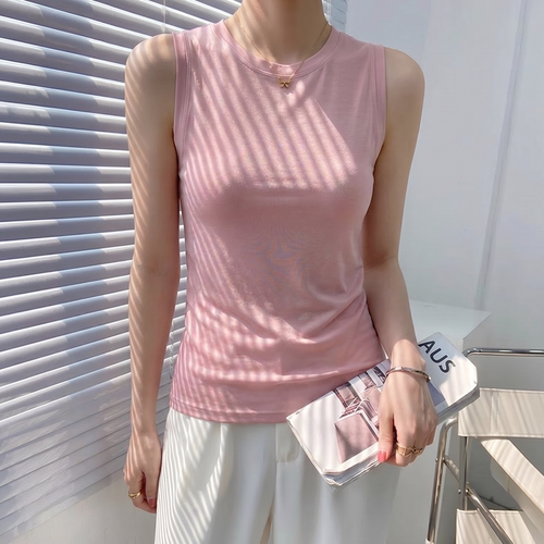 网纱吊带背心女夏微透无袖上衣薄