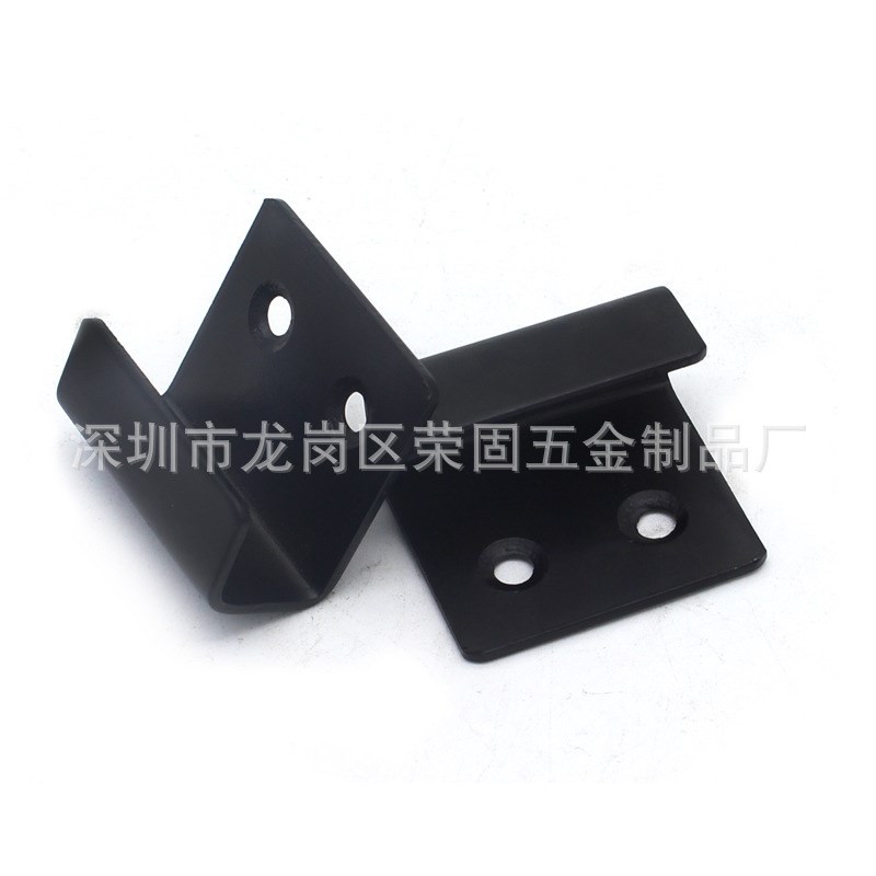 黑色冷轧钢四方托t码画框固挂钩 墙面托干挂件瓷砖