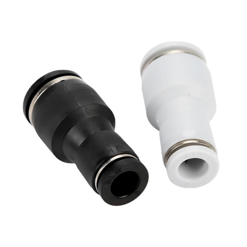 白色快速气动接头8mm气o管快插塑料变径直通PG8-6/6-4/10-8/12-8