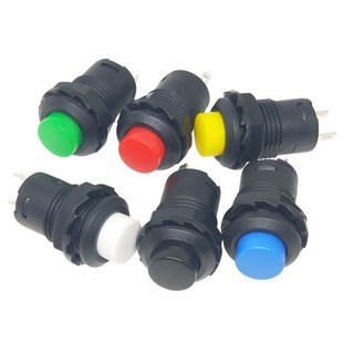 425 427圆形按o钮开关带锁自锁无锁自复位按键开孔12mm 428