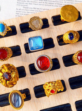 琉璃指环复古重工戒指