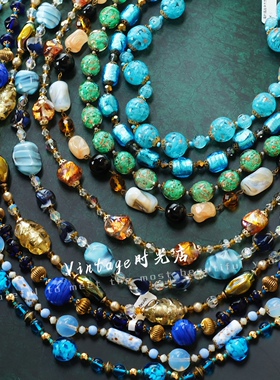 法国项链海外古董中古老琉璃