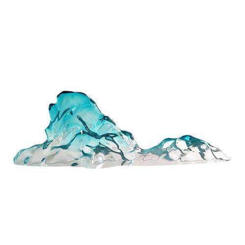 现代简约透明树脂假山雕塑酒店大堂售楼处别墅玄关装饰工艺品摆件