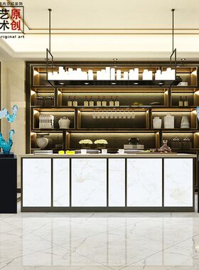 现代新款装饰品软饰仿琉璃透明蓝雕塑艺术品酒店客厅大堂摆件