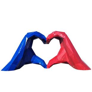 厂家定制大型不锈钢雕塑爱情主题公园现代抽象人物雕塑商业街摆件