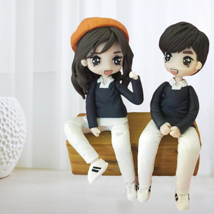 照片定做泥人情人节女朋友生日创意礼物真人软陶Q版公仔手办定制