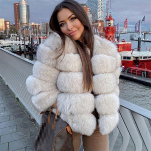 Plush jacket秋冬名媛仿毛夹克女装短款长袖毛毛人造毛皮外套气质