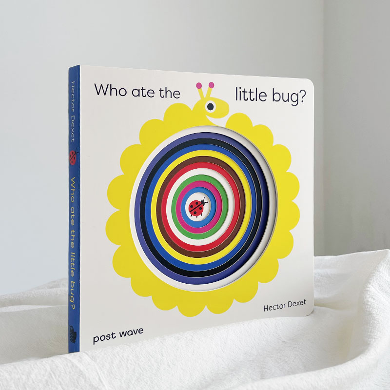 进口英文纸板书 Who Ate the Little Bug? 谁吃了小虫子?0-3岁