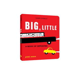 浪花朵朵进口英文原版 BigLittle 大大的小小的反义词儿童英语启蒙 反义词学习低幼精装绘本 英文原版进口图书
