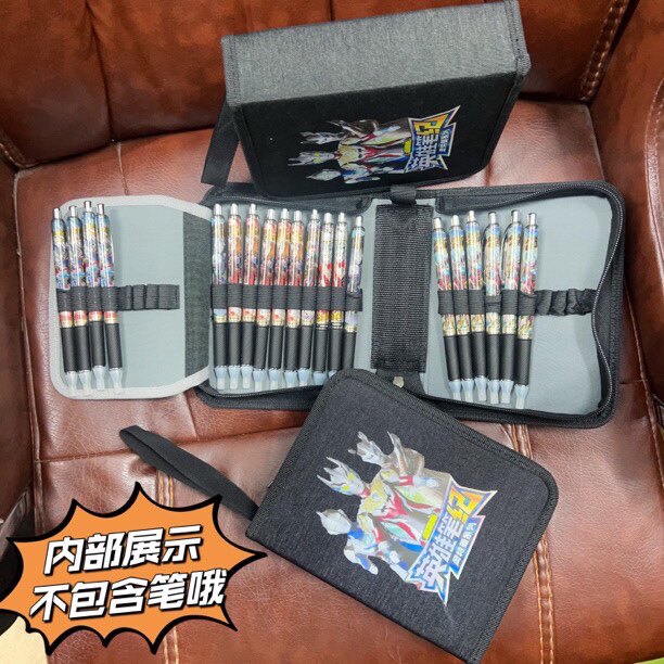奥特曼盲盒笔收纳笔袋7收藏中性笔典藏赛罗款笔册笔盒