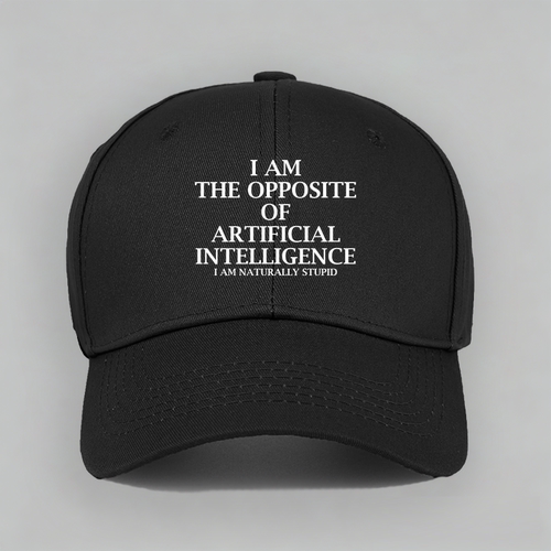 opposite of artificial intelligence人工智障棉棒球帽子鸭舌帽