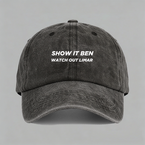 show it ben当代新红歌印字有趣味谐音梗文字纯棉棒球帽鸭舌帽子