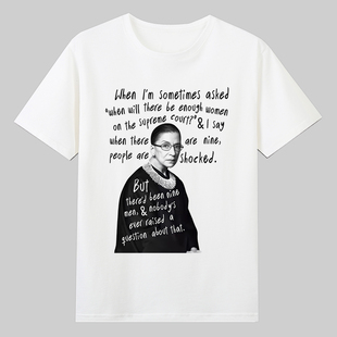 Ruth Bader Ginsburg美国女大法官金斯伯格女权主义t恤平权衣服潮