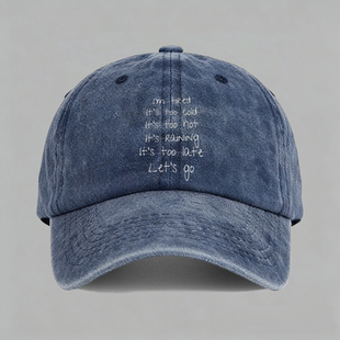 let's go不要找借口理由积极生活态度有趣棉创意棒球帽鸭舌帽子