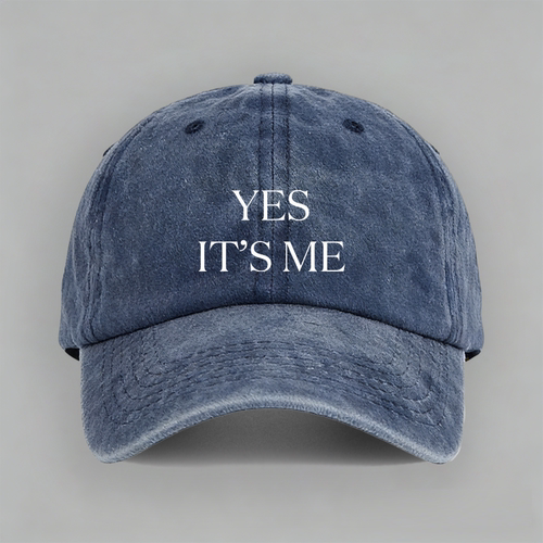 yes it's me明星英文有趣味棒球帽子水洗软顶个性定制鸭舌帽休闲