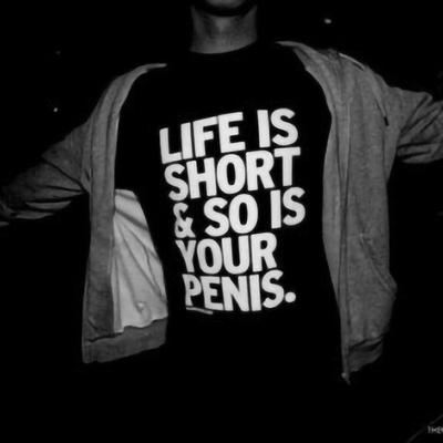 life is short so is your penis恶搞趣味礼物字母短袖t恤衣服潮
