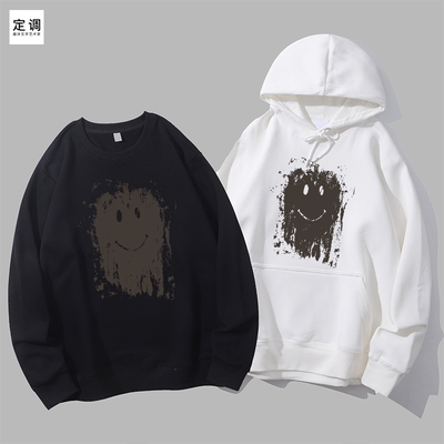 Forrest gump 阿甘正传电影泥笑脸跑步马拉松圆领卫衣帽衫diy