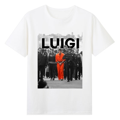 Luigi Mangione橙色超人美国纽约照片路易吉曼吉奥内枪手T恤衣服